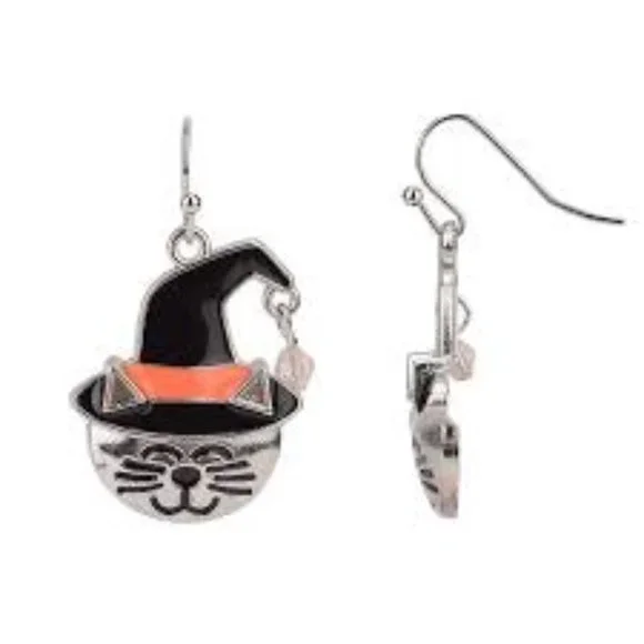 New with Tags Lot of 3 Cat Ears Headband/Light-up Cat Necklace/Cat Earrings